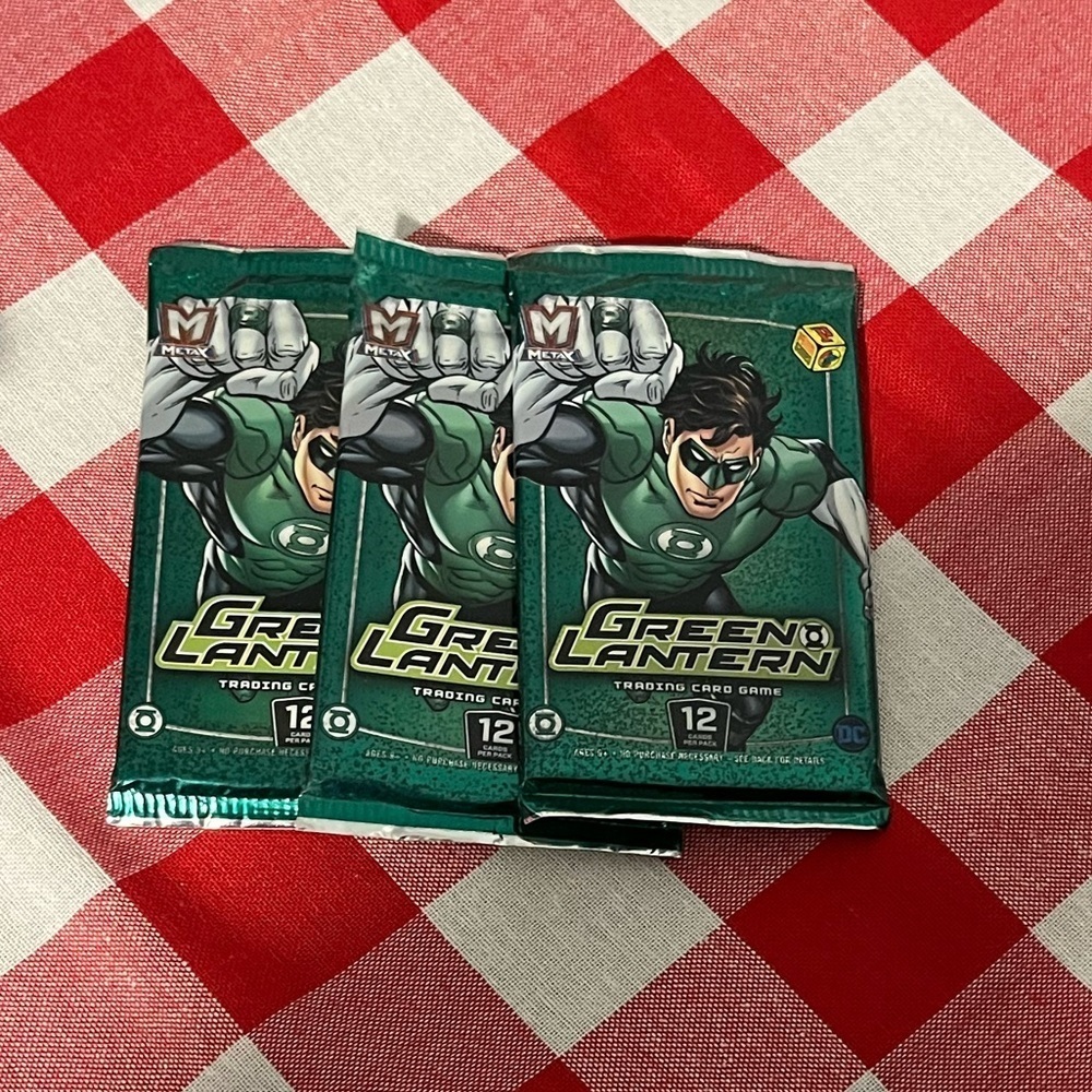 🎁 New Unopened Factory Sealed Green Lantern Cards, Pack of 12 Cards, 3 Packs